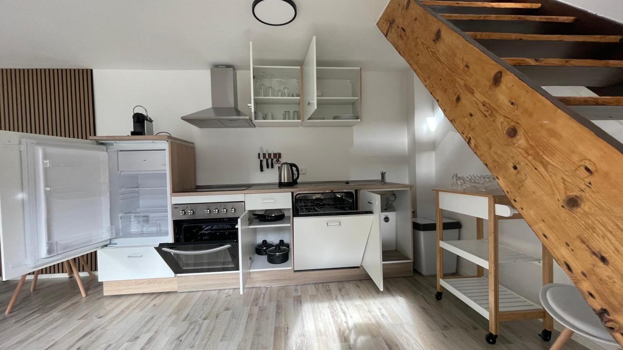 杜伊斯堡Oase Im Gruenen Hinterhof, Eg, Ruhe, Terrasse, Carport, Free Paytv, Kaffee&Tee, Fahrraeder公寓 客房 照片
